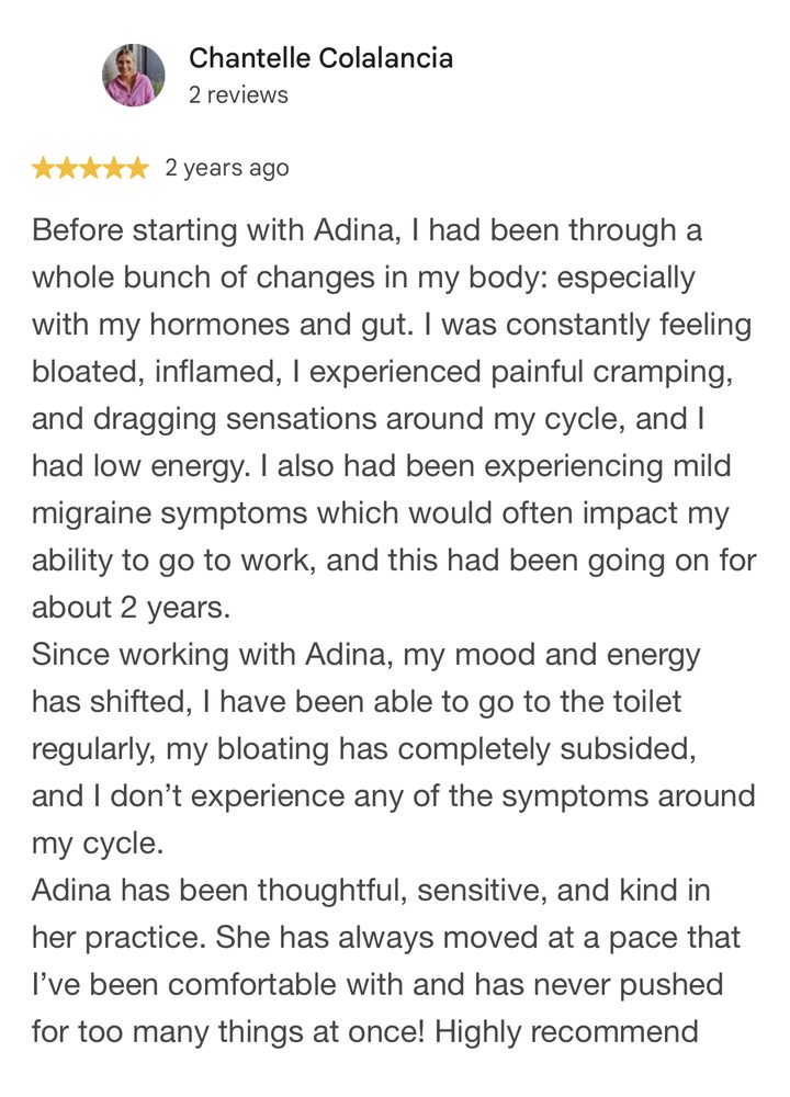Google review from Chantelle, 5 stars