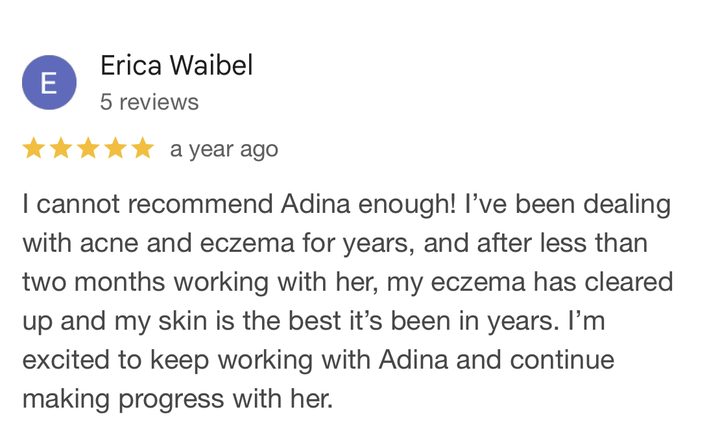 Google review from Erica, 5 stars