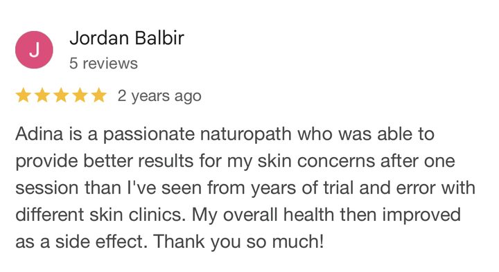Google review from Jordan, 5 stars