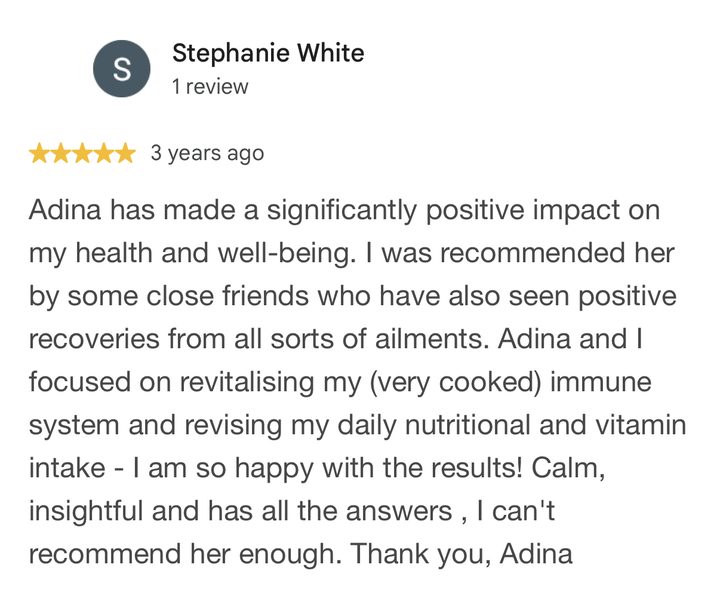 Google review from Stephanie, 5 stars