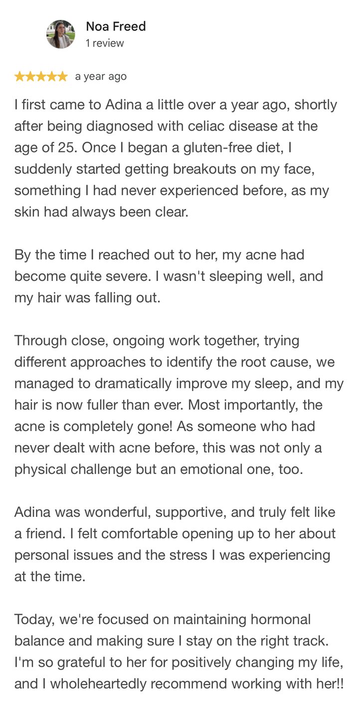 Google review from Noa, 5 stars