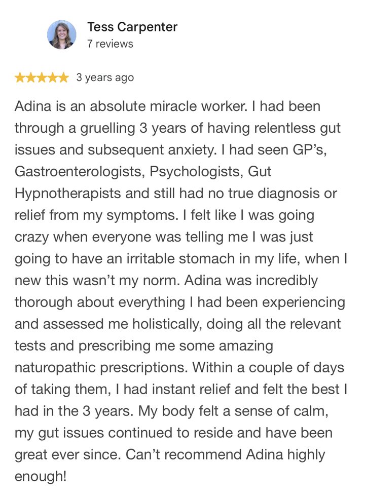 Google review from Tess, 5 stars